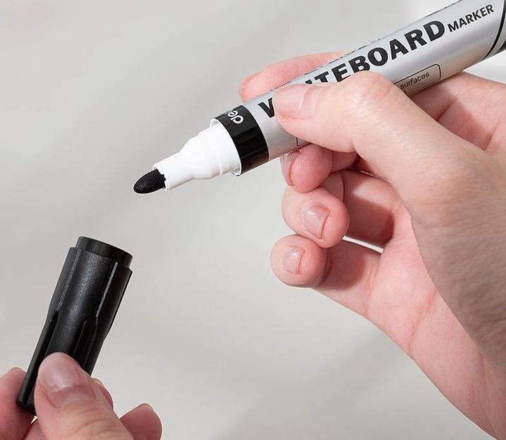 Маркер для досок Deli EU017-BL Everyu круг. пулевидный пиш. наконечник 1.5мм заправляемый синий фото 2