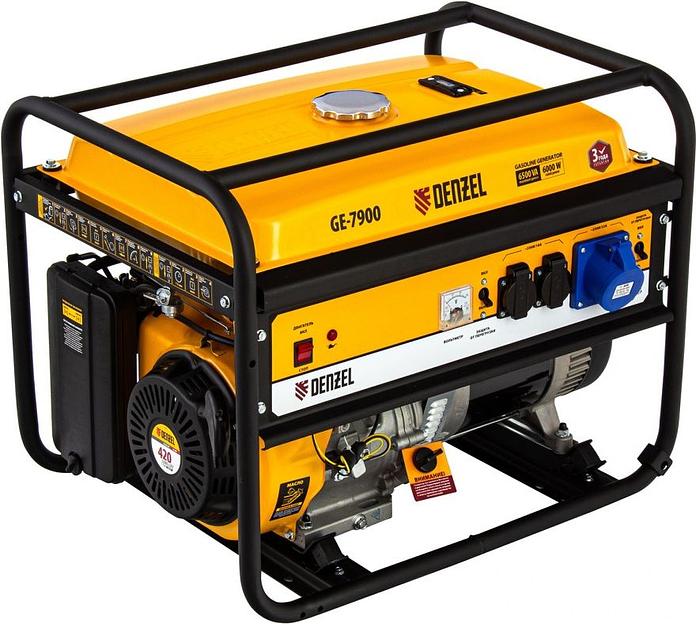 Генератор Denzel GE 7900 6.5кВт фото 1