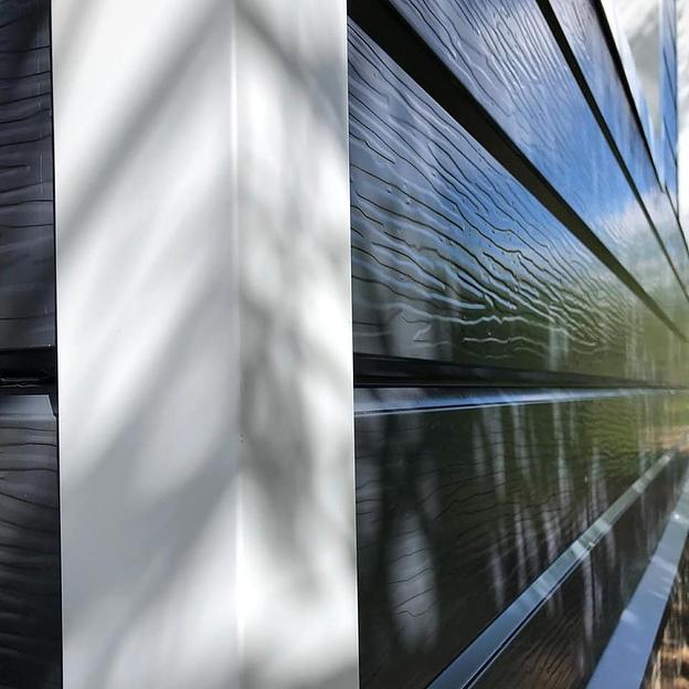 Металлический сайдинг «Евробрус с тиснением» цвет RAL 7024 фото 8