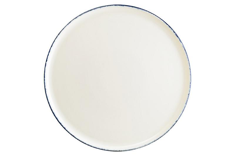 Блюдо для пиццы d=320 мм. Ретро синий край, форма Гурмэ /1/6/ фото 1