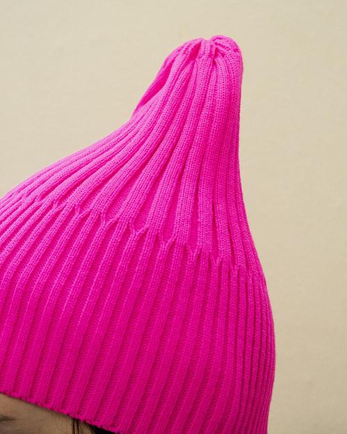 Шапка тыковка без подворота Фуксия ОПТ фото 3