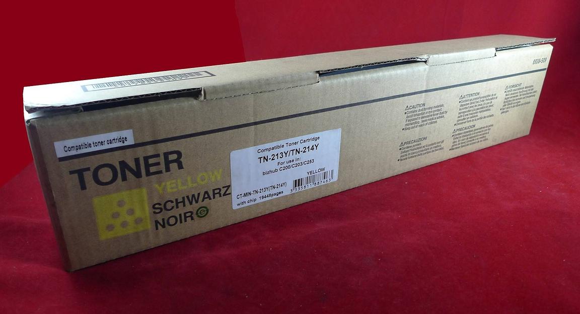 Тонер Konica-Minolta bizhub C200/C203/C253 TN-213Y/TN-214Y yellow (туба 374г) ELP Imaging® фото 1