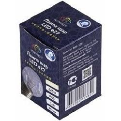 Neon-night 405-126 Лампа шар e27 6 LED O 45мм - ТЕПЛЫЙ БЕЛЫЙ, прозрачная колба, эффект лампы накаливания фото 1