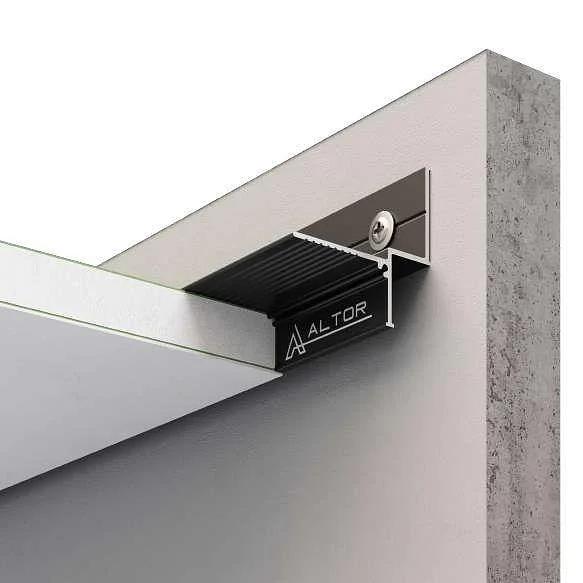 Теневой профиль для гипсокартона Kontur Gipps (черный) ОПТ фото 1