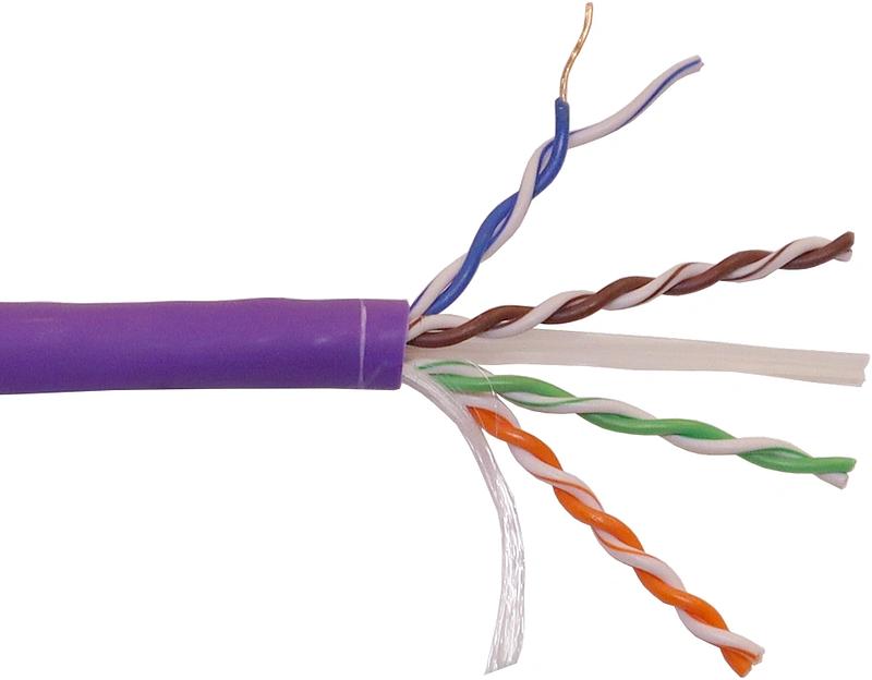 Кабель информационный Lanmaster LAN-6EUTP-HFLT-VI кат.6 UTP 4 пары 23AWG LSZH внутренний 305м фиолетовый фото 2