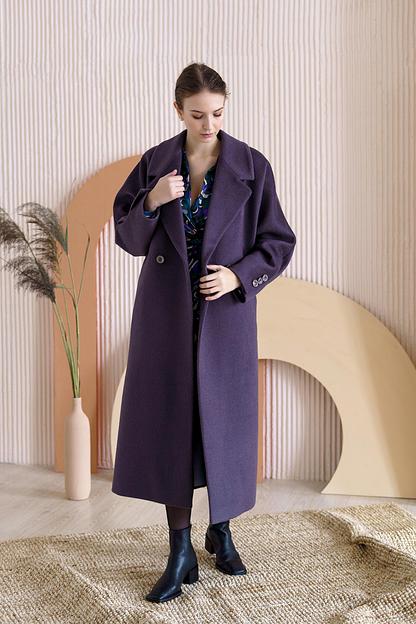 Женское демисезонное пальто Mmoda фиолетовый, арт.24–62 фото 1
