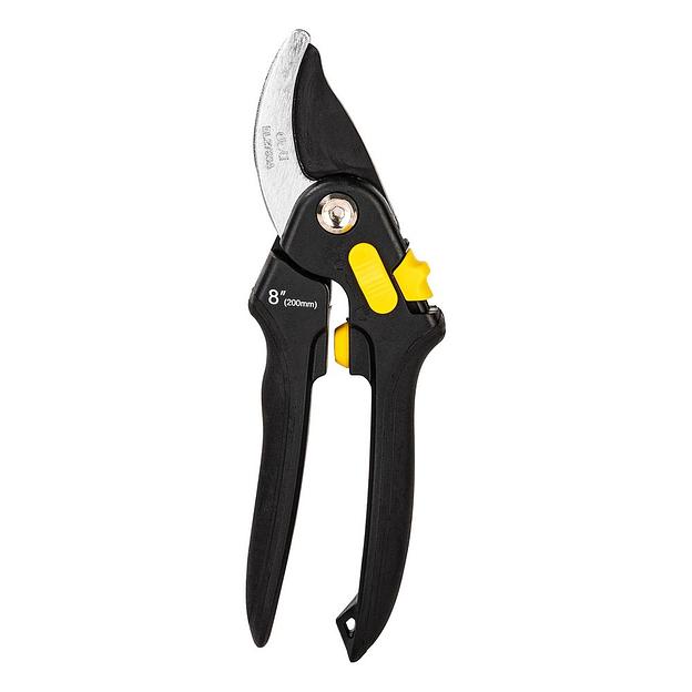 Секатор садовый Deli DL2789A лезвия с тефлоновым покрытием, длина 200мм, макс. диаметр резки 18мм, сталь СК5 фото 1