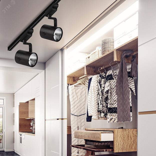 Светильник светодиодный трековый на шинопровод TR1 - 30 BK 30Вт черный COB (10/160) ЭРА Б0032102 фото 6