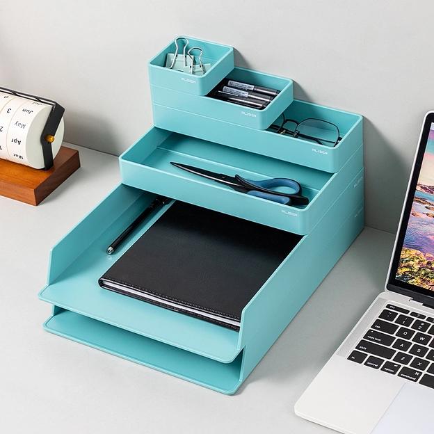 Органайзер настольный Deli ENS001GREEN Nusign зеленый пластик фото 5