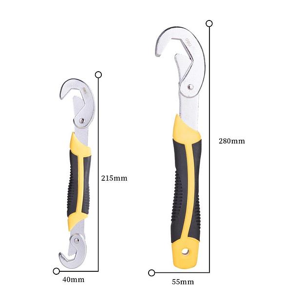 Ключи Deli Набор универсальных самозажимных ключей Deli DL932-2 2шт 9-22мм/23-32мм, двухкомпонентная рукоятка фото 3