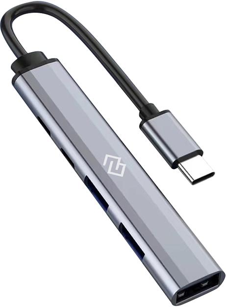 Разветвитель USB-C Digma DHUB-5USB-AC-3.0 5порт. черный фото 1