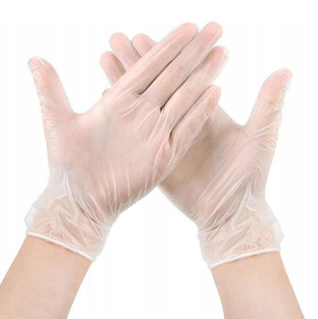 Перчатки виниловые 100шт размер L фото 1