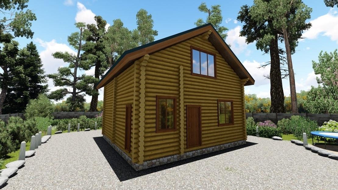 Проект дома из бревна «Филус» фото 1