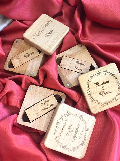 Деревянная коробка с флешкой ОПТ фото 3