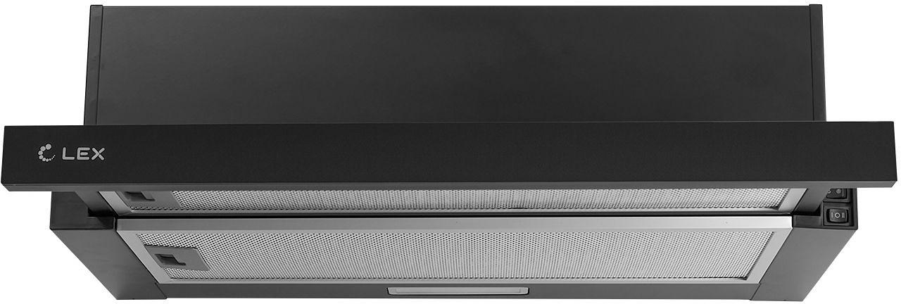 Вытяжка встраиваемая Lex Hubble 600 черный управление: кнопочное (1 мотор) фото 3