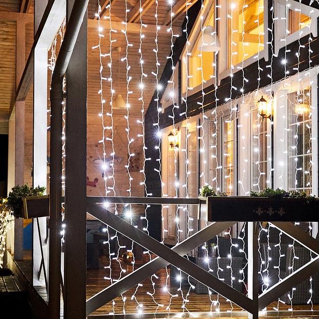 Гирлянда Neon-Night Professional Светодиодный Дождь штора 448лам. дл.2м в.3м (235-155-6) фото 7