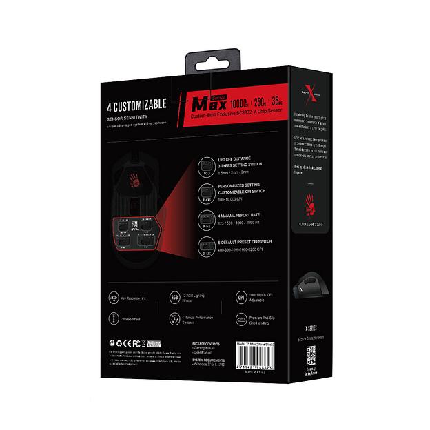 Мышь A4Tech Bloody X5 Max черный оптическая (10000dpi) USB (9but) фото 7