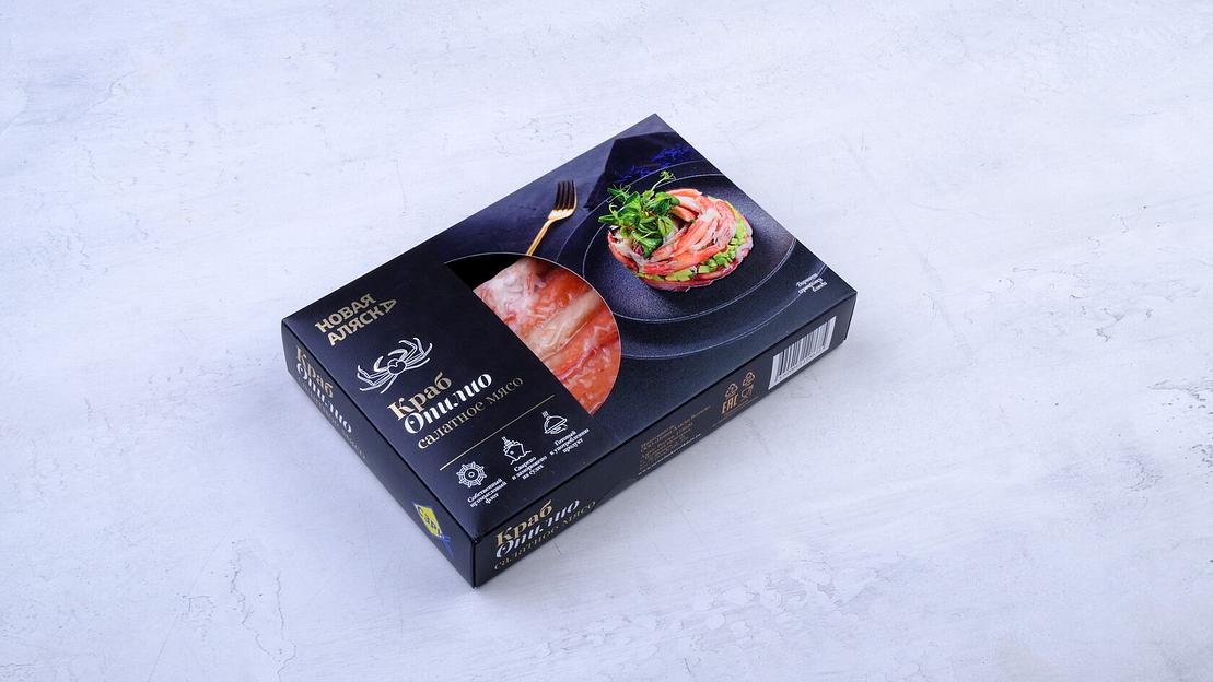Краб стригун Опилио, мясо салатное, варёно-мороженое, 200 гр (цв. короб) ОПТ фото 2