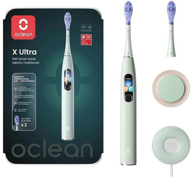 Зубная щетка электрическая Oclean X Ultra (V8100) зеленый фото 1