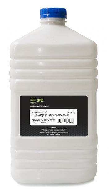 Тонер Cactus CS-THP9-1000 черный флакон 1000гр. для принтера HP LJ P4015/P3015/M525/M601/M604/M402/P2055/M401 фото 1