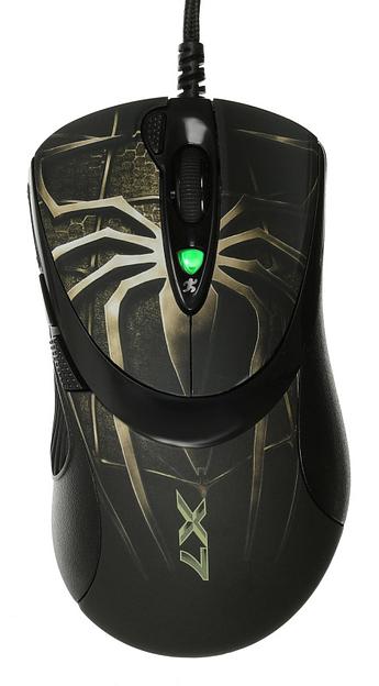 Мышь A4Tech Oscar Editor XL-747H коричневый/рисунок лазерная (3600dpi) USB2.0 (6but) фото 1