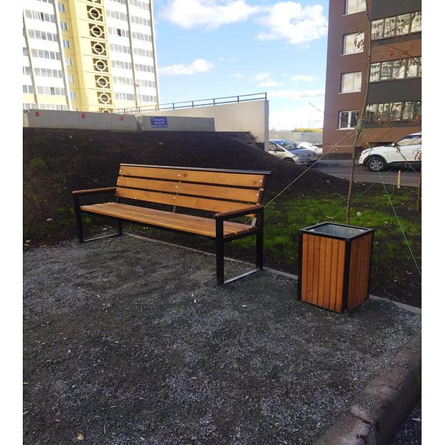 Скамья уличная 2000х690х800 мм фото 1