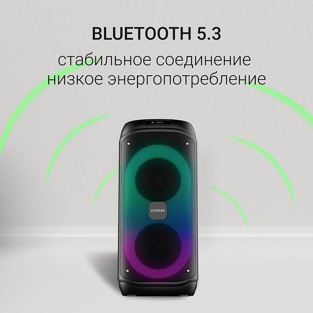 Минисистема Digma D-MC1722 черный 60Вт FM USB BT micro SD фото 5