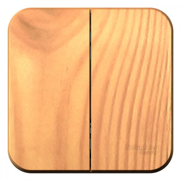 Systeme electric BLNVA105015 BLANCA О/У 2-клавишный ВЫКЛЮЧАТЕЛЬ ( c х.5) ИЗОЛ.ПЛ., 10А, 250B, ЯСЕНЬ фото 1