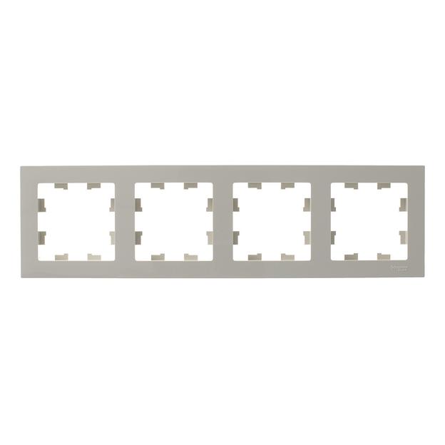 Systeme electric ATN000204 ATLASDESIGN 4-постовая РАМКА, универсальная, БЕЖЕВЫЙ фото 4