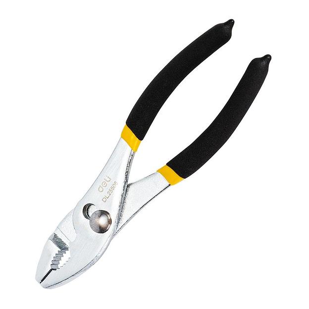 Пассатижи переставные двухдиапазонные Deli DL25506 150мм, прорезиненная двухкомпонентная ручка фото 1