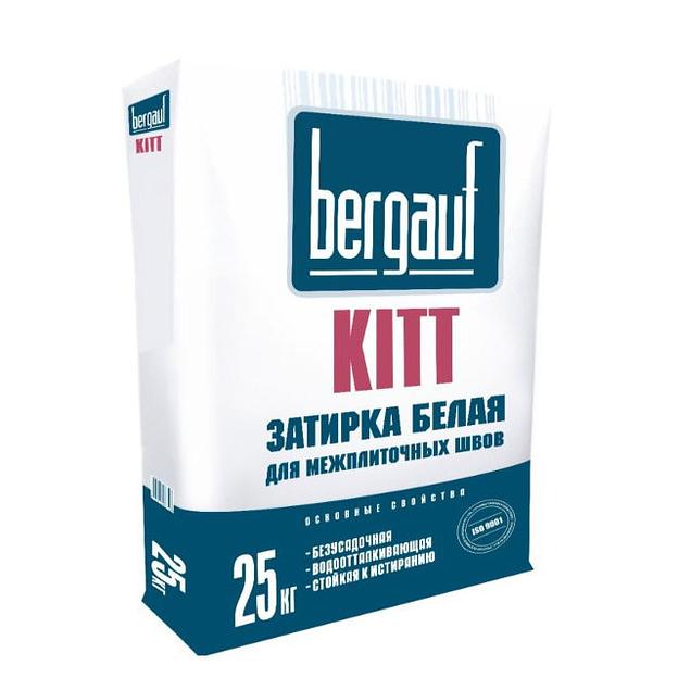 Затирка для межплиточных швов Bergauf «Kitt» белая 25 кг ОПТ фото 1