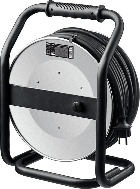 KRAFTOOL HEAVY DUTY 4.0, КГ 3х2.5 30м 4000Вт IP44, силовой удлинитель на стальной катушке (55086-30) фото 2