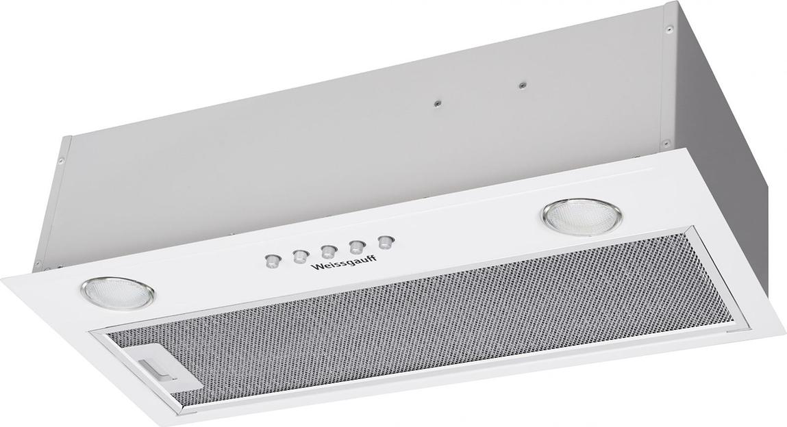 Вытяжка встраиваемая Weissgauff Alpha 45 PB WH белый управление: кнопочное (1 мотор) фото 4
