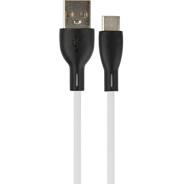 PERFEO Кабель USB A вилка - C вилка, 2.4A, белый, силикон, длина 1 м., SILICON (U4716) фото 1