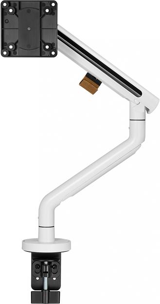 Кронштейн для мониторов Ultramounts UM725W белый 17"-32" макс.9кг крепление к столешнице поворот и наклон фото 2