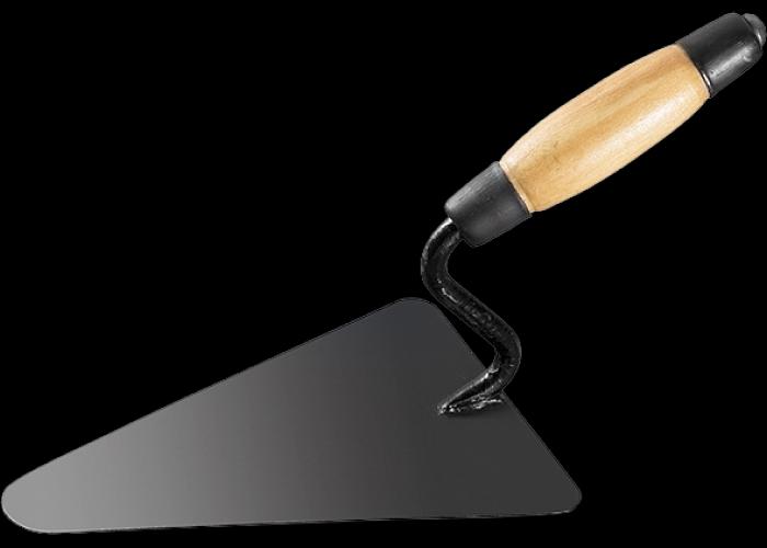 Кельма КБТ-65 с деревянной ручкой усил. 330*150 мм фото 1