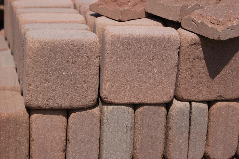 Брусчатка песчаник пилено-галтованный Терракот красный /м2 (60 мм) фото 1