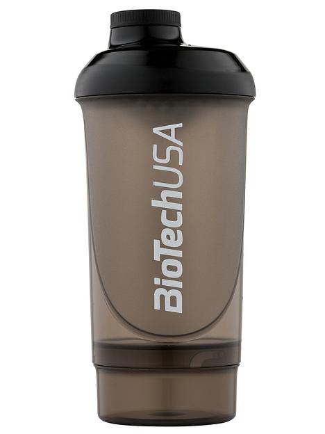 Шейкер с дополнительными отсеками Wave + Compact 500 мл черный ОПТ фото 1