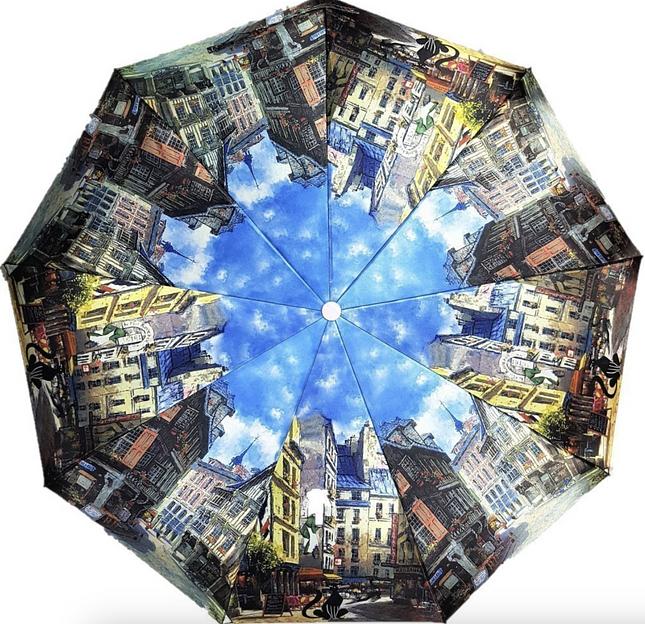 Зонт женский «Diniya» 58 см Х8К Цветной город, опт фото 1