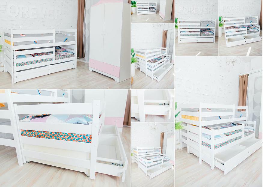 Кровать двухъярусная из массива фото 2