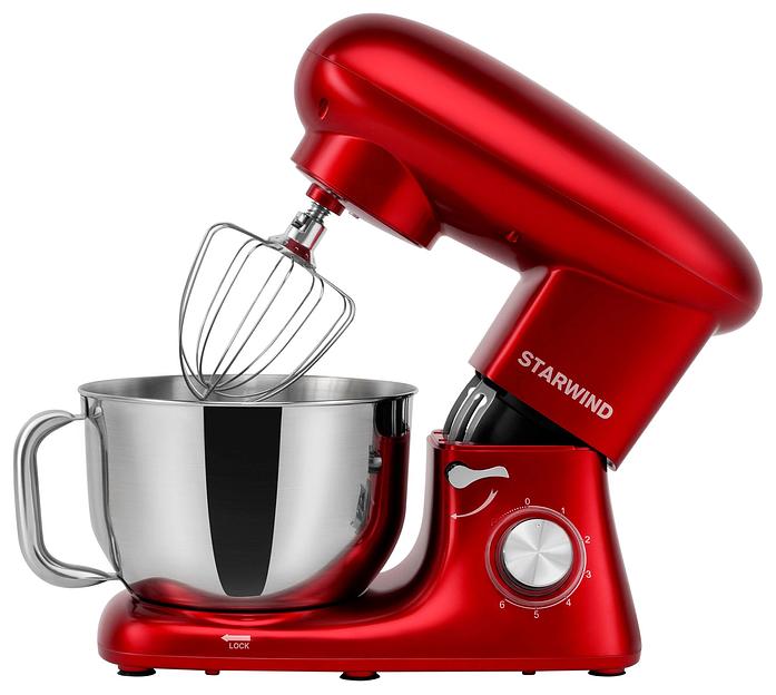 Миксер планетарный Starwind SPM7165 1600Вт красный фото 6