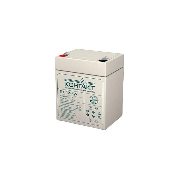 Аккумуляторная батарея КОНТАКТ КТ 12-4,5 для ИБП 12В, 4.5Ач [kntkt1200045s48] фото 1