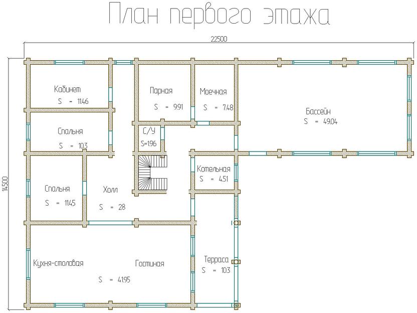 Проект дома ДД-316-4 22,5x14,5 фото 6