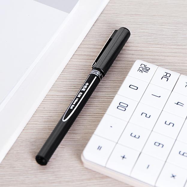 Ручка гелевая Deli S36 0.5мм черный черные чернила фото 5