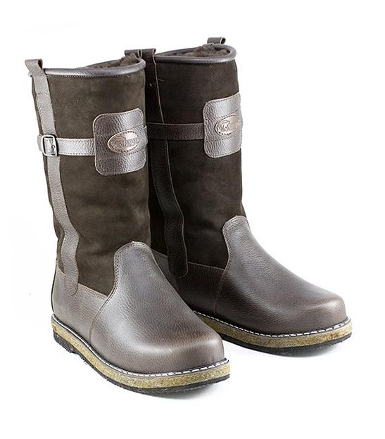 Монголки коричневые, высокие, войлочная подошва фото 1