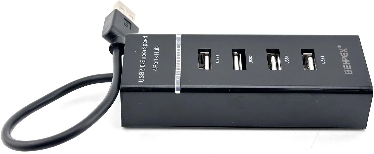 Разветвитель USB 2.0 BPH-920 4порт. черный фото 2