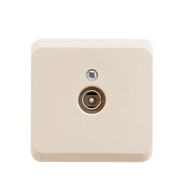 Systeme electric TVA-002K ЭТЮД О/У телевизионная РОЗЕТКА, КРЕМОВЫЙ, Россия фото 1