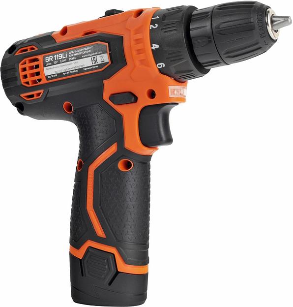 Дрель-шуруповерт Patriot BR 119Li аккум. патрон:быстрозажимной (кейс в комплекте) (180301119) фото 2
