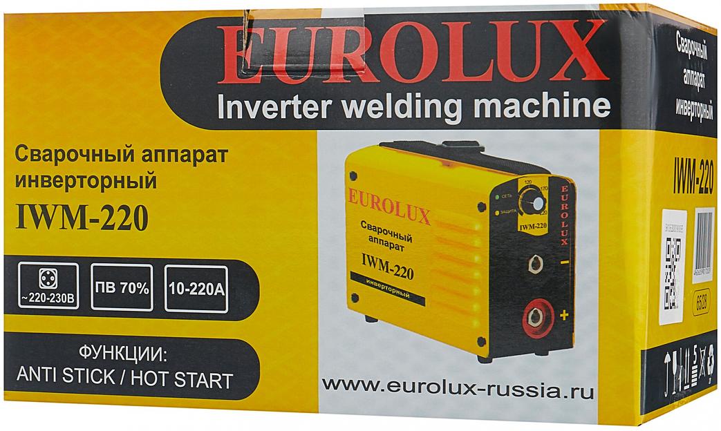 Сварочный аппарат Eurolux IWM220 инвертор ММА DC 7.2кВт фото 5