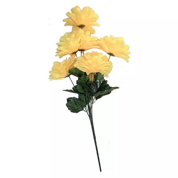 Букет жёлтых георгинов 7 голов 77см фото 2